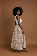 Cascading Tulle Maxi