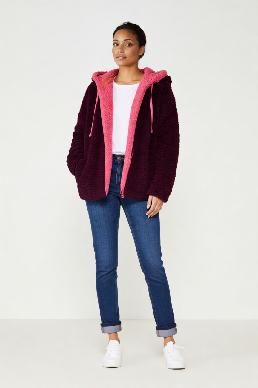 Rose & Burgundy Reversible Jacket