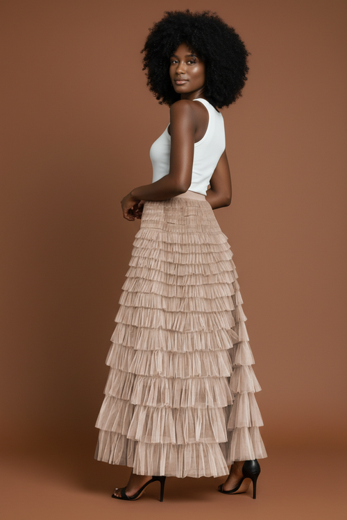 Cascading Tulle Maxi