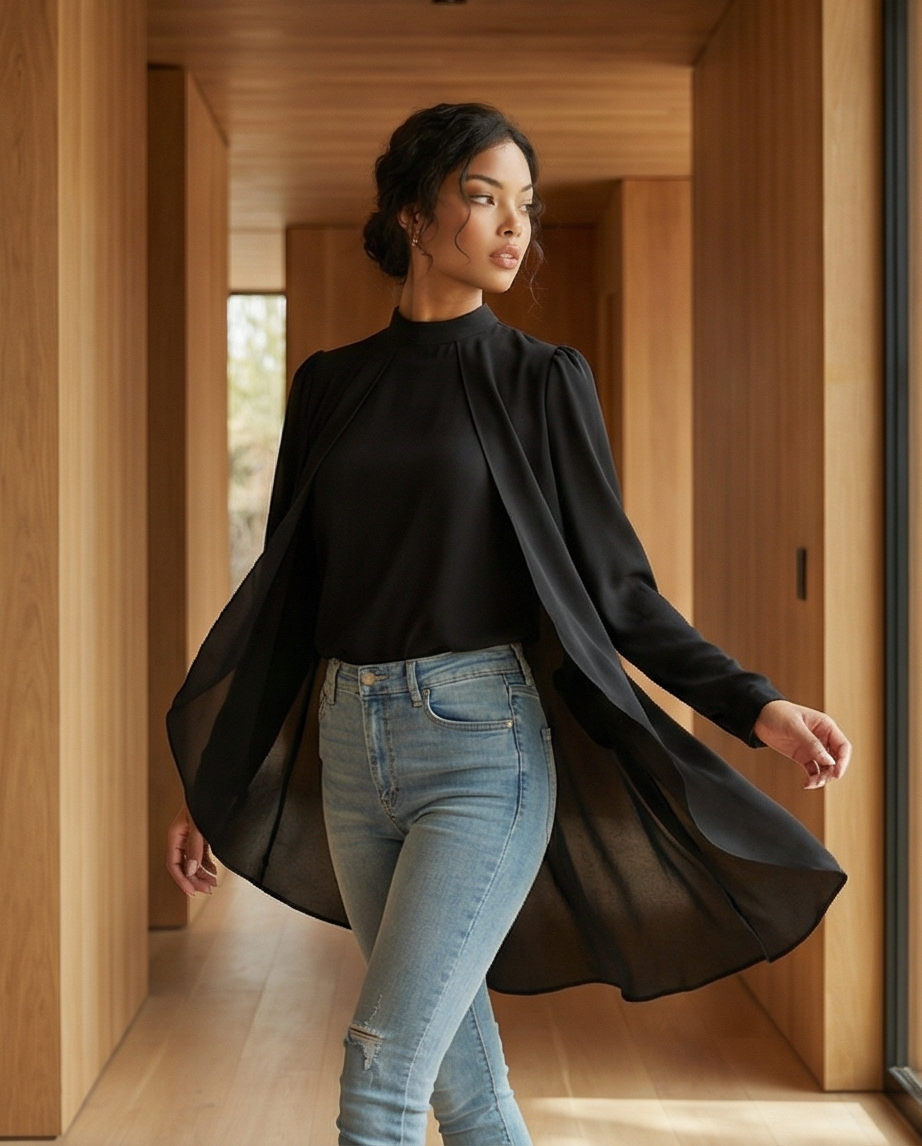 High Low Command Blouse