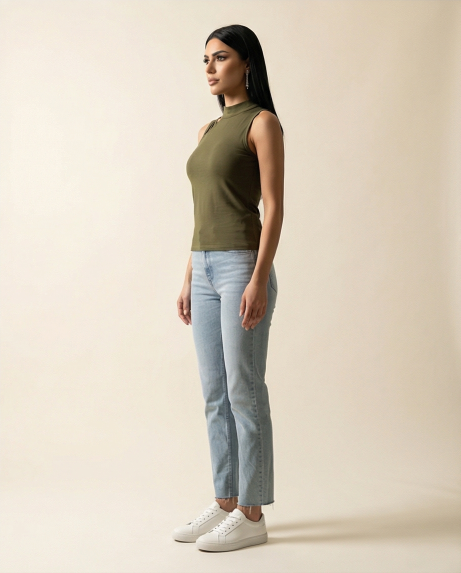 Shoulder Detail Sleeveless Top