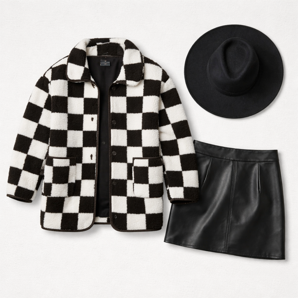 Black & White Checkered Jacket