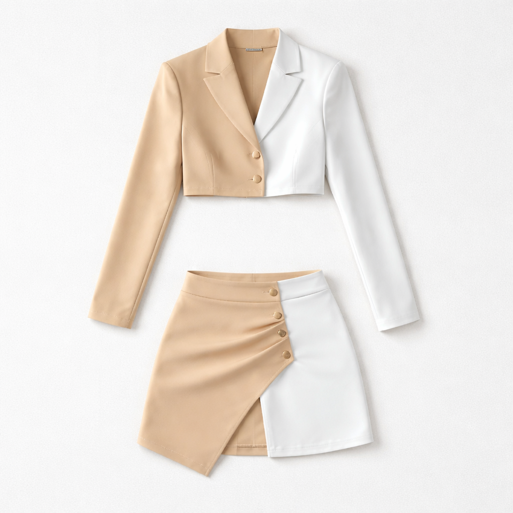 Button Trim Two Piece Set