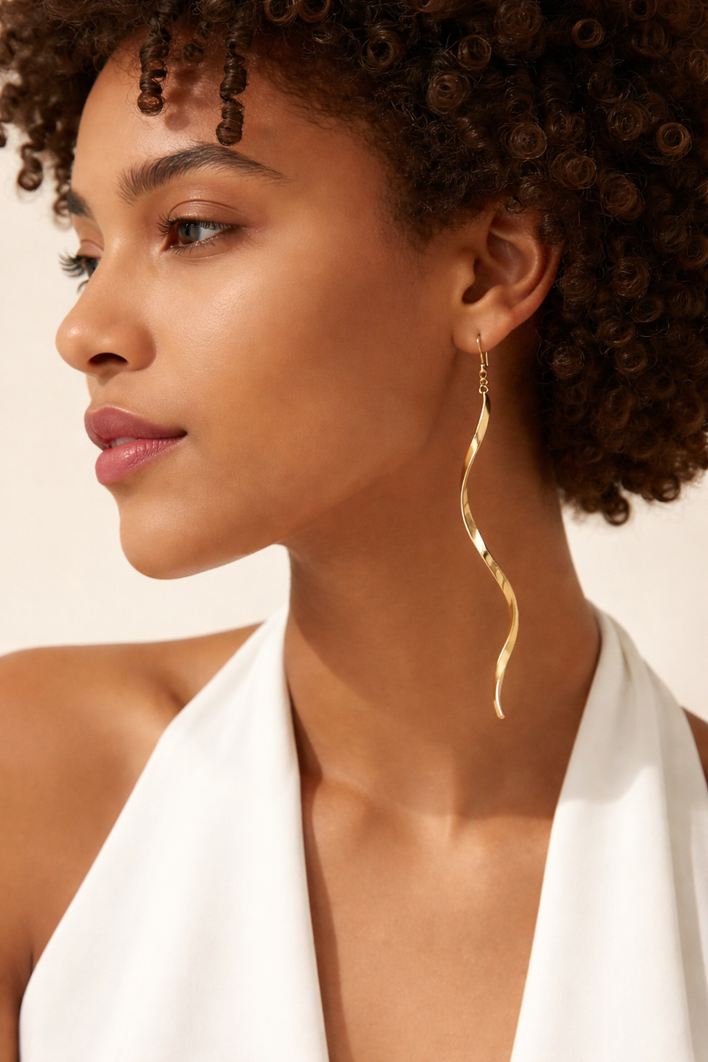 Grace & Gold Spiral Eardrop Earrings