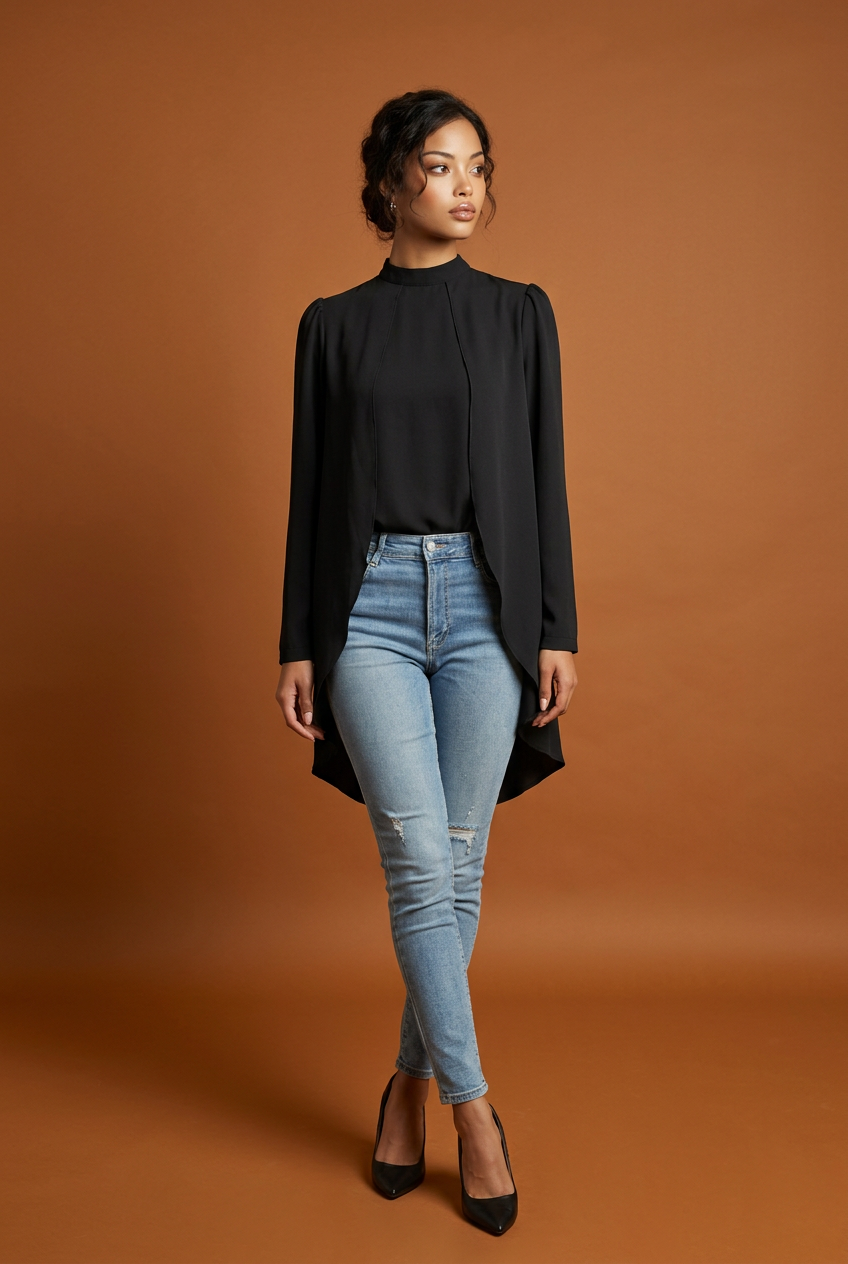 High Low Command Blouse