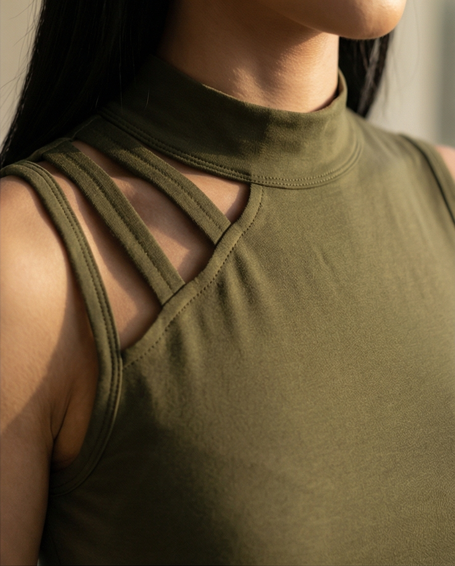 Shoulder Detail Sleeveless Top