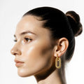 Gold Textured Hoop Earrings