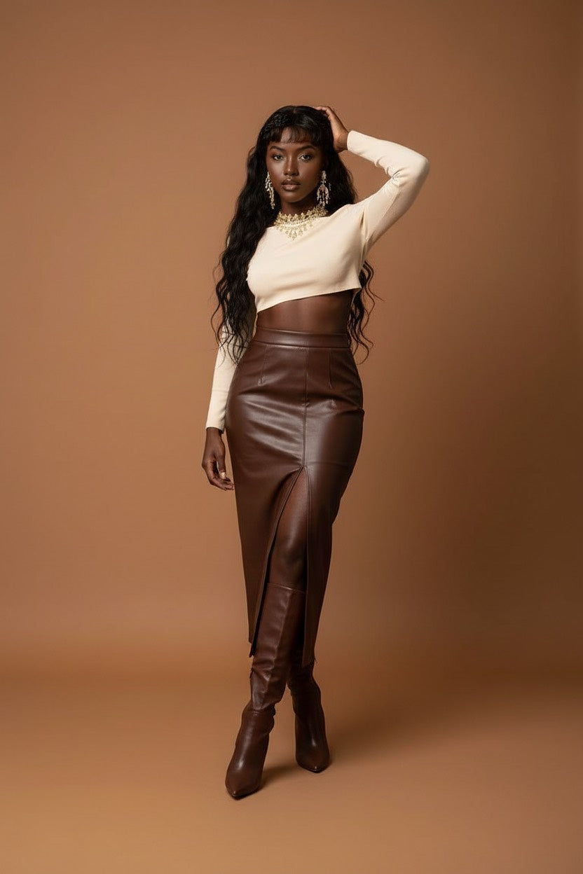 The Icon Leather Skirt
