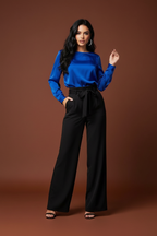 High-Waist Wide-Leg Trousers