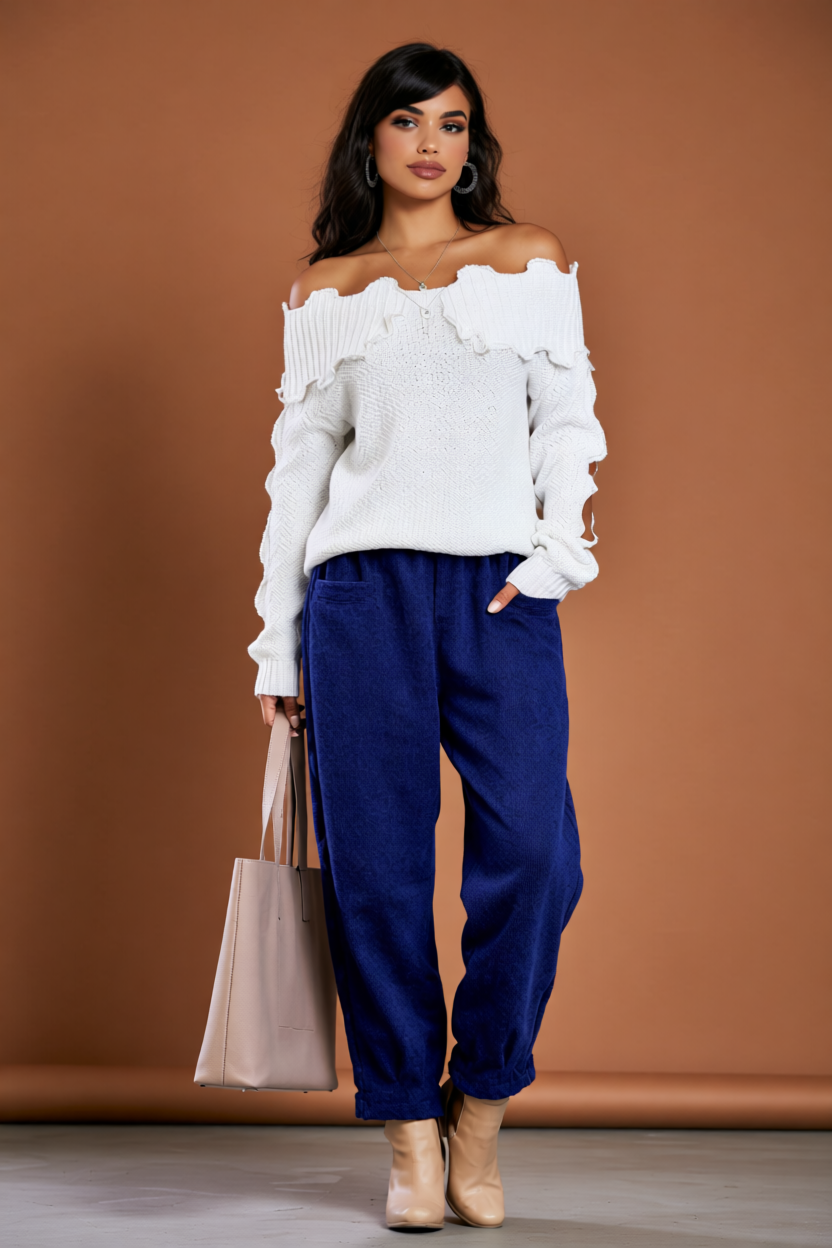 Relaxed Corduroy Crop Pants