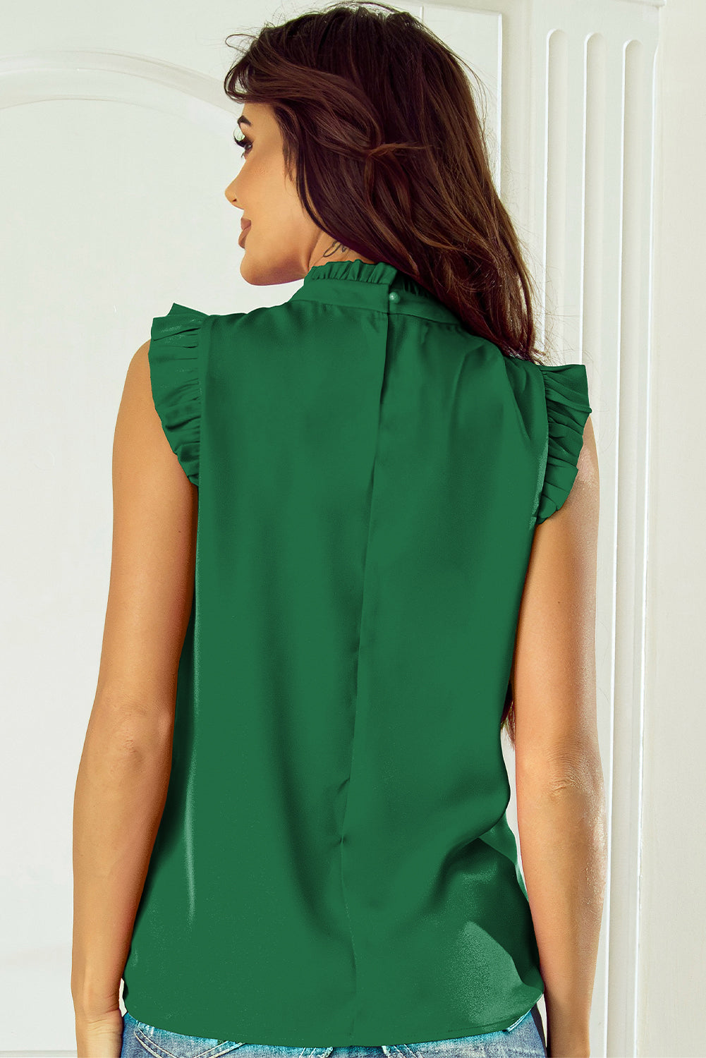 Emerald Ruffle Blouse