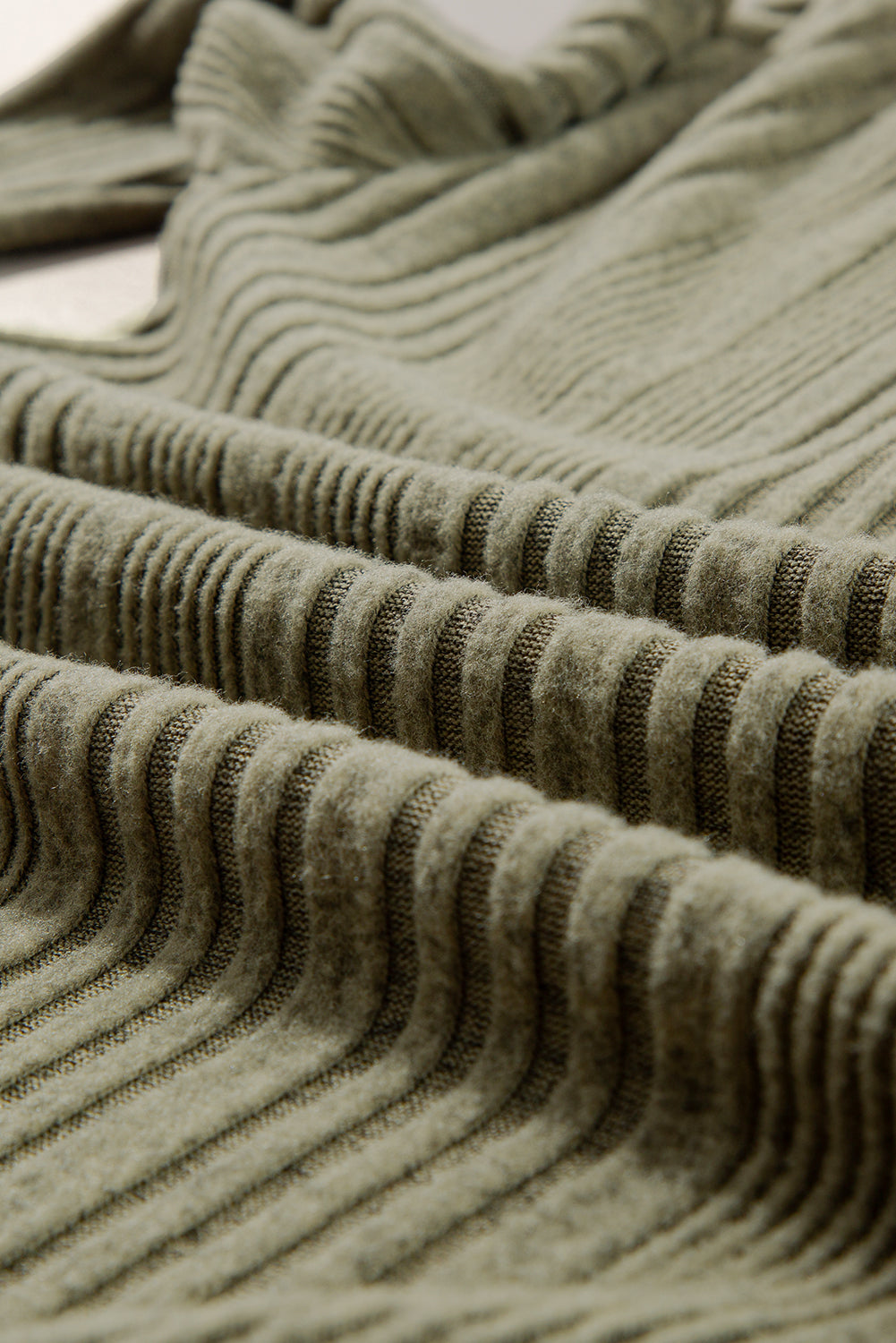 Olive Green Button-Front Sweater