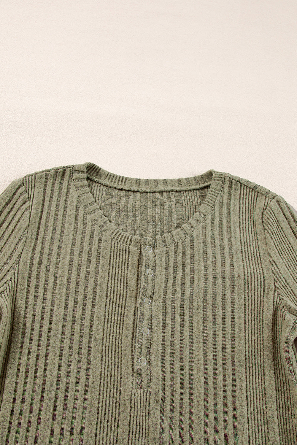 Olive Green Button-Front Sweater