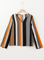 Color-Block Pattern Blouse