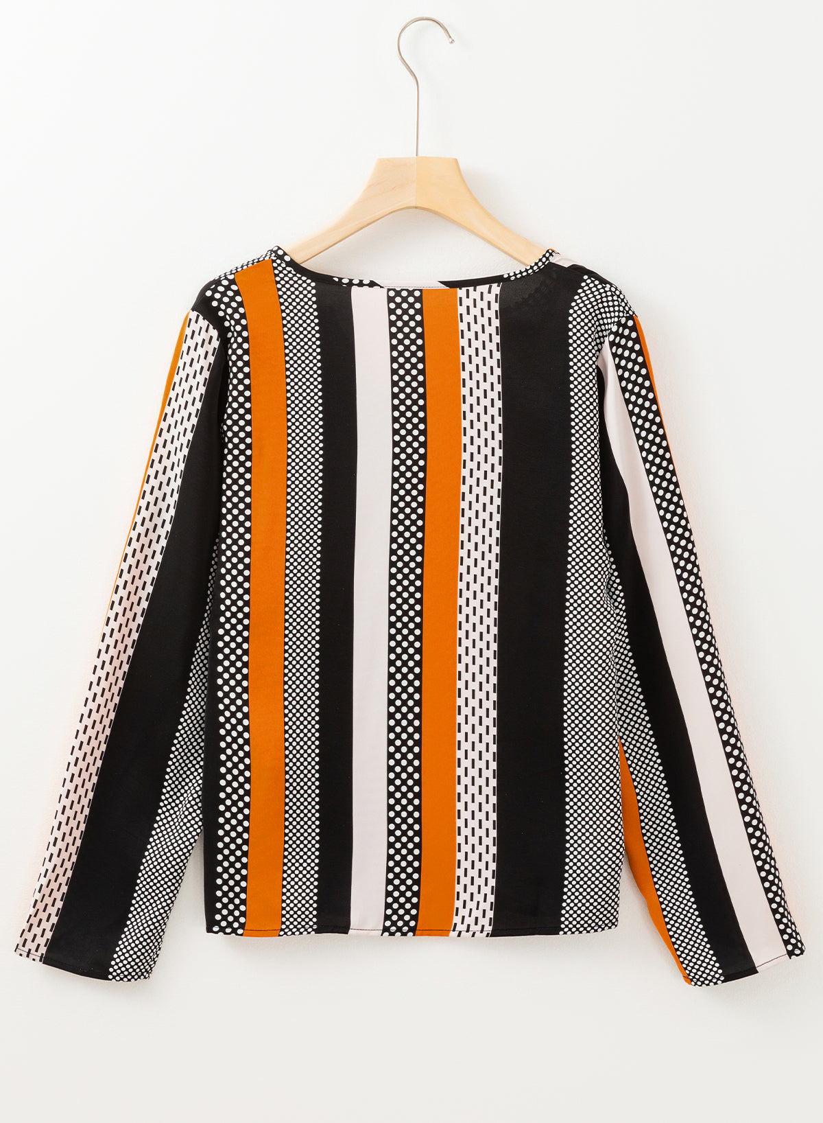 Color-Block Pattern Blouse