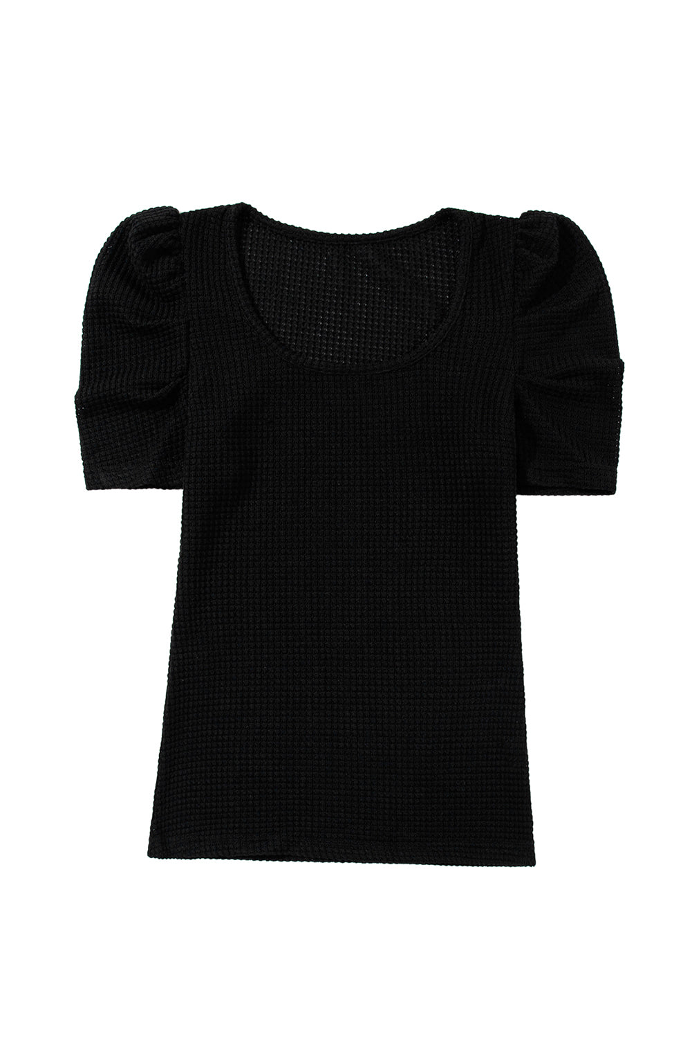 Black Puff Sleeve Top