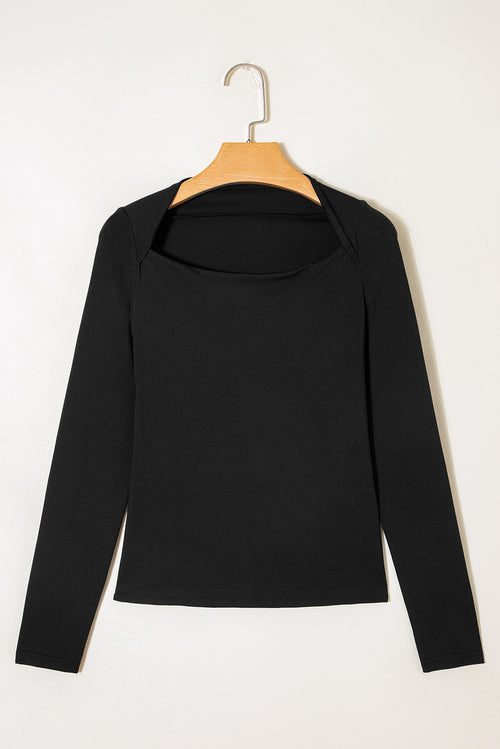 Classic Black Square Neck