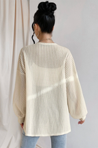 Oversized Ribbed Knit Cardigan