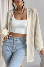 Oversized Ribbed Knit Cardigan