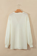 Oversized Ribbed Knit Cardigan