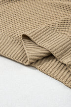 Neutral Textured Short Sleeve Sweater