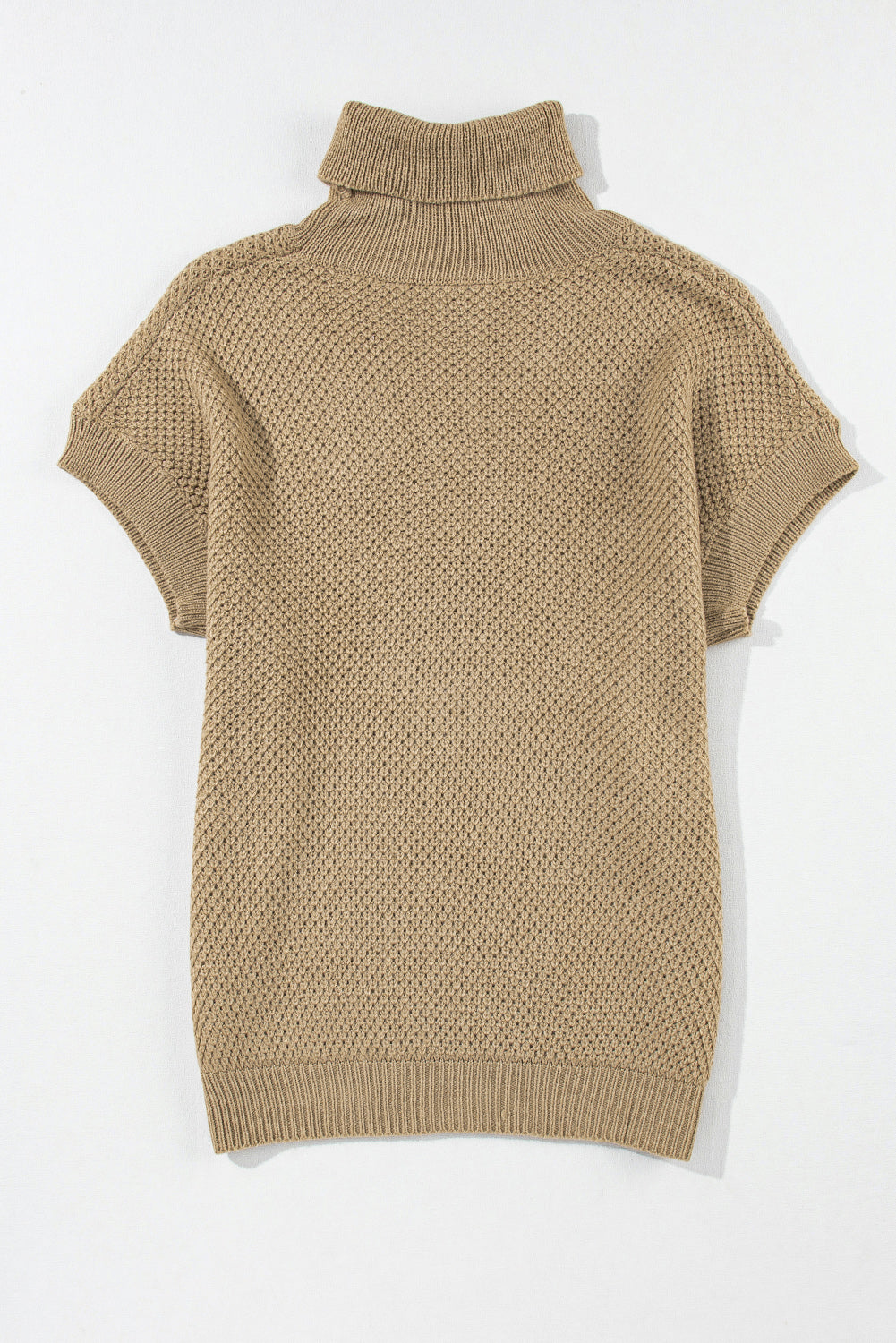 Neutral Textured Short Sleeve Sweater