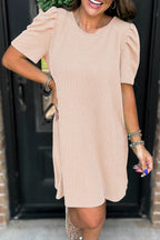 Blush Ribbed T-Shirt Dress