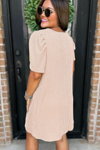 Blush Ribbed T-Shirt Dress