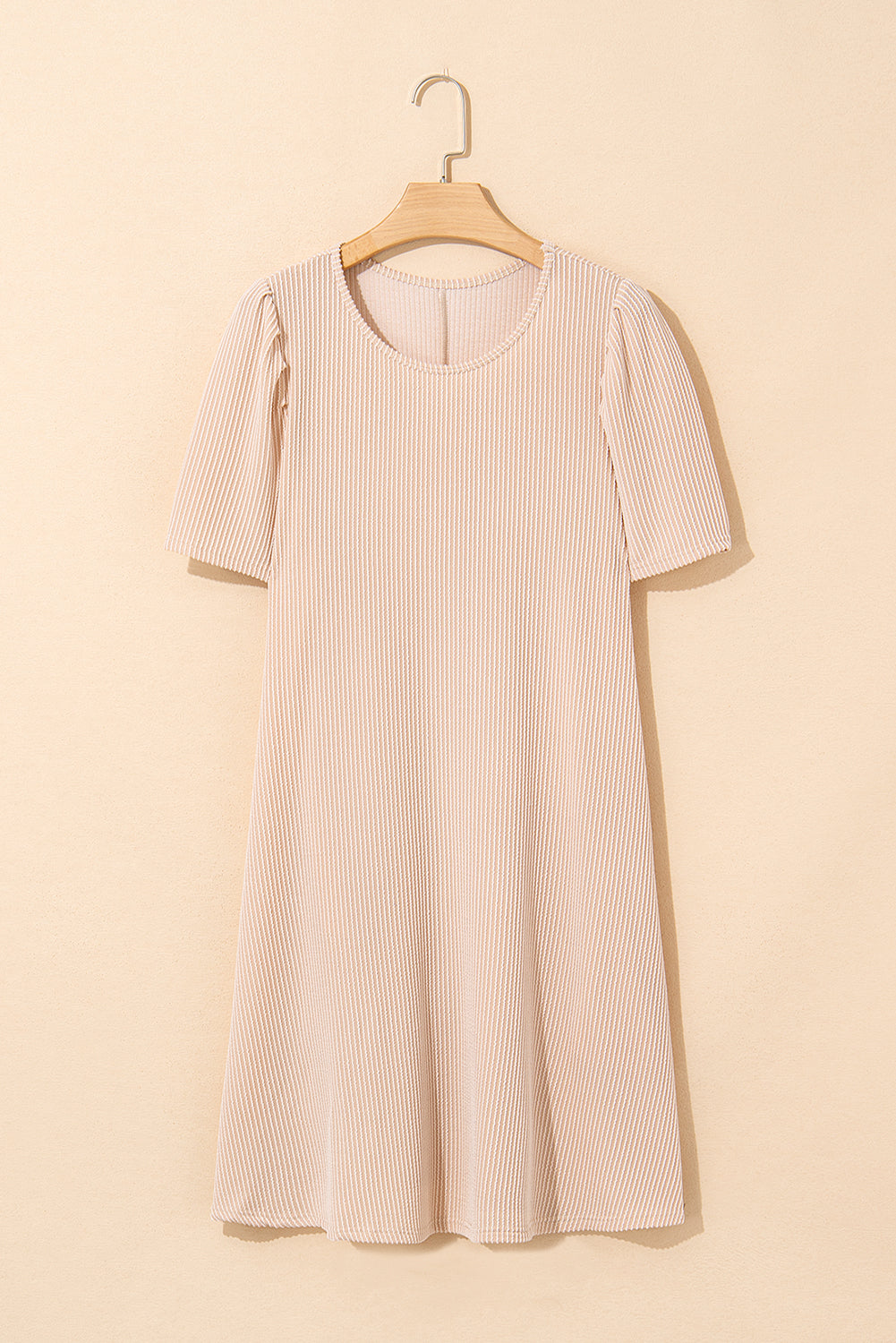 Blush Ribbed T-Shirt Dress