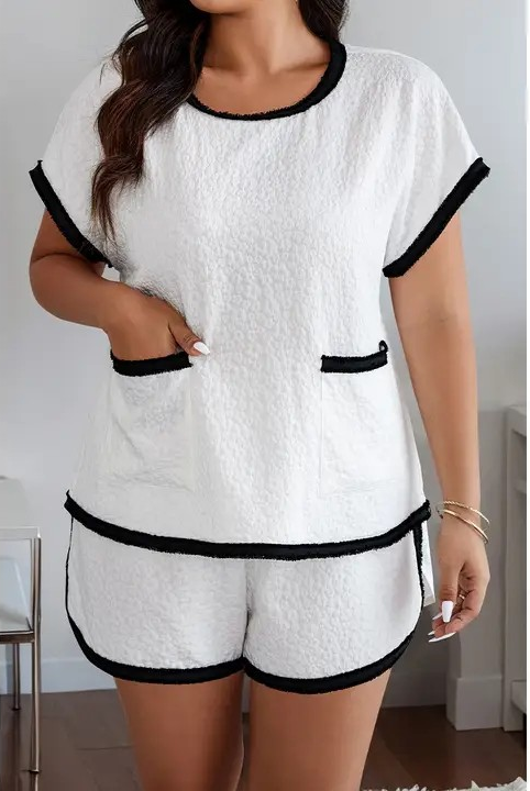 Color Block Two Piece Set