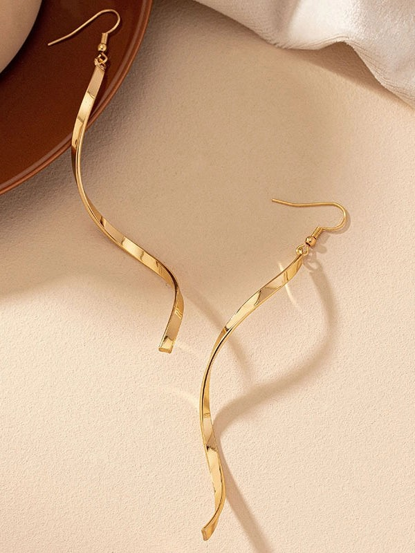 Grace & Gold Spiral Eardrop Earrings