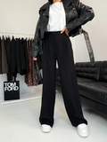Wide-Leg Tailored Pants