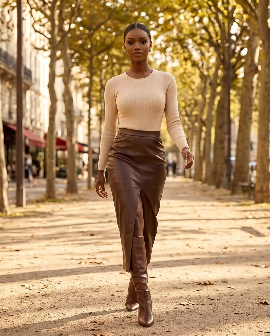 The Icon Leather Skirt