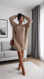 Effortless Cable Knit Dress